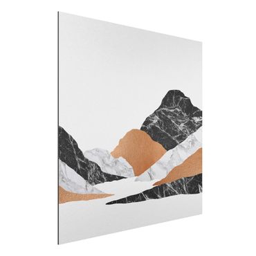 Print on aluminium - Landscape In Marble And Copper II