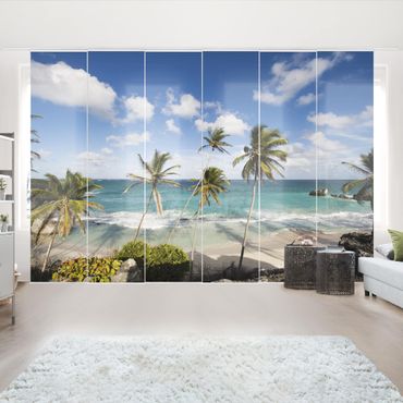 Sliding panel curtains set - Beach Of Barbados