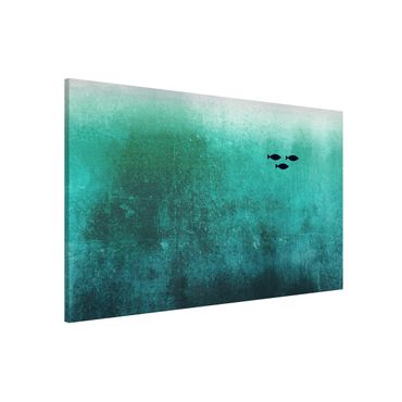Magnetic memo board - Fish In The Deep Sea
