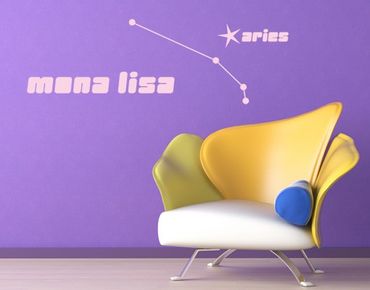 Wall sticker - No.UL819 Customised text Constellation Aries
