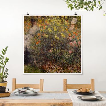 Poster - Claude Monet - Two Ladies in the Flower Garden