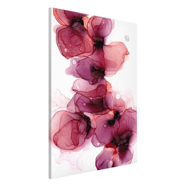 Magnetic memo board - Wild Flowers In Purple And Gold