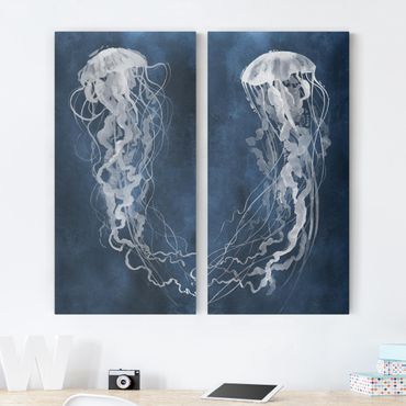 Print on canvas - Jellyfish Dance Set I