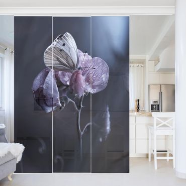 Sliding panel curtains set - Butterfly In The Rain