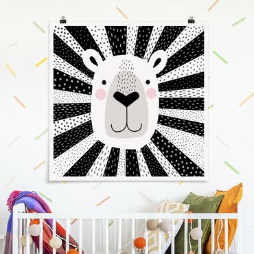 Poster - Zoo With Patterns - Lion