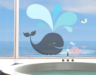 Window sticker - Happy Whales