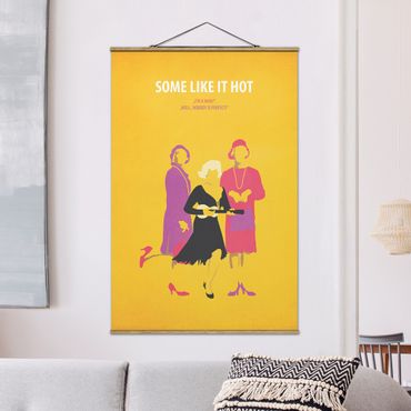 Fabric print with poster hangers - Film Poster Some Like It Hot