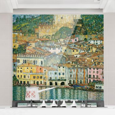 Glass Splashback - Gustav Klimt - Malcesine On Lake Garda - Square 1:1