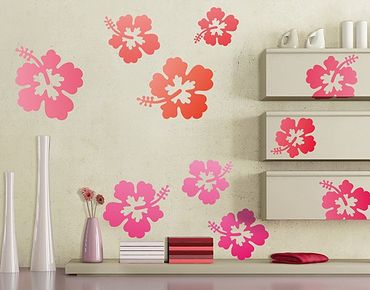 Wall sticker - No.546 Hibiscus Flowers