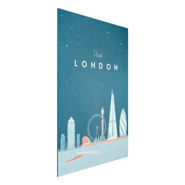 Print on aluminium - Travel Poster - London