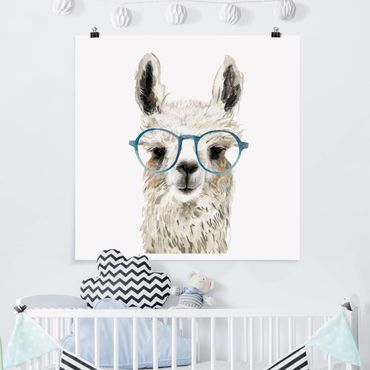 Poster - Hip Lama With Glasses III