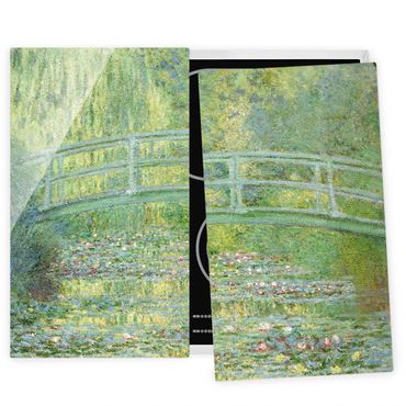 Glass stove top cover - Claude Monet - Japanese Bridge