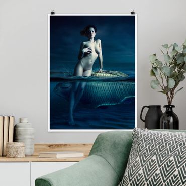Poster nude & erotic - Nude With Fish