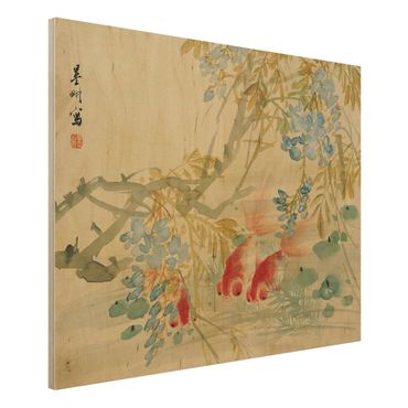 Print on wood - Ni Tian - Goldfish