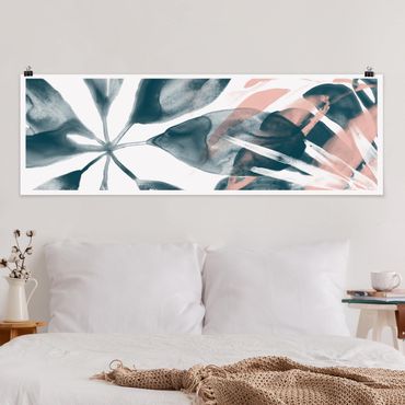 Panoramic poster abstract - Tropical Oracle Petrol I
