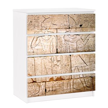 Adhesive film for furniture IKEA - Malm chest of 4x drawers - Egypt Relief