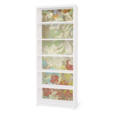 Adhesive film for furniture IKEA - Billy bookcase - Flowers Of Past Time