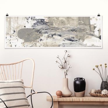 Panoramic poster abstract - Tribute To Taupe I