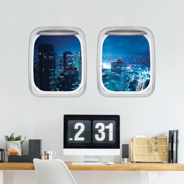 Wall sticker - Aircraft Window The Atmosphere In Tokyo