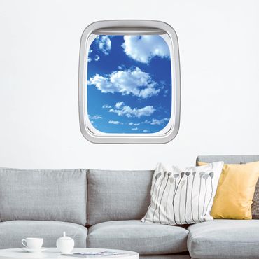 Wall sticker - Aircraft Window Cloudy Sky