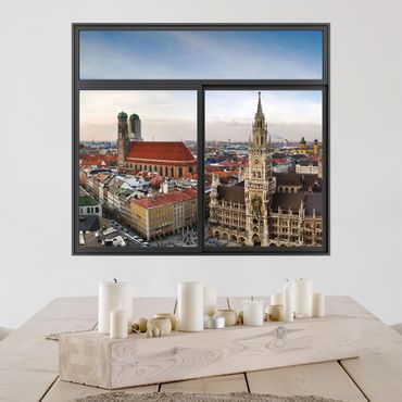 Wall sticker - Window Black City Of Munich