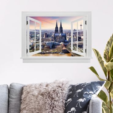 Wall sticker - Open Window Cologne Skyline With Duomo