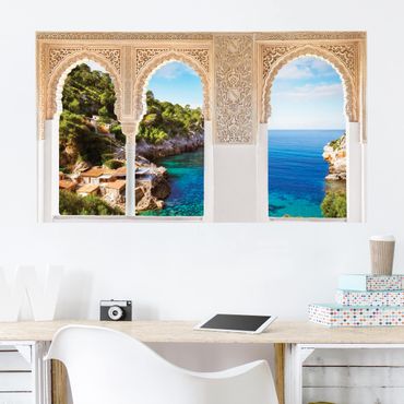Wall sticker - Decorated Window Cala De Deia In Majorca