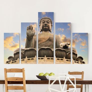 Print on canvas 5 parts - Big Buddha