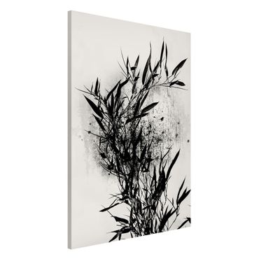 Magnetic memo board - Graphical Plant World - Black Bamboo