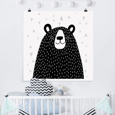 Poster - Zoo With Patterns - Bear