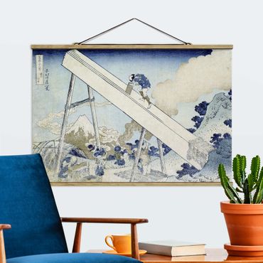 Fabric print with poster hangers - Katsushika Hokusai - In The Totomi Mountains