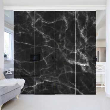 Sliding panel curtains set - Nero Carrara