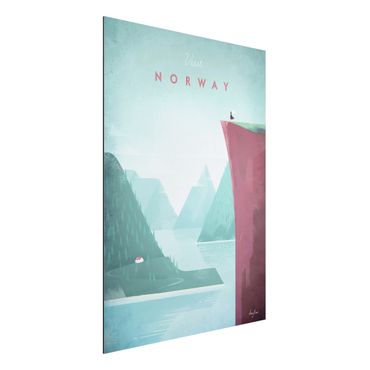 Print on aluminium - Travel Poster - Norway