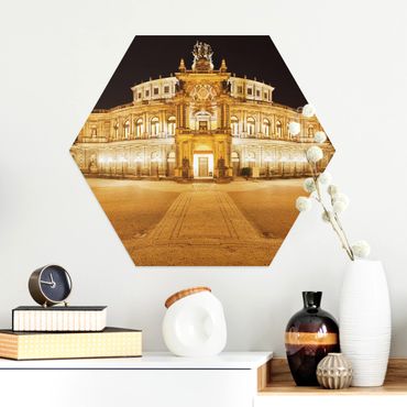 Alu-Dibond hexagon - Dresden Opera House