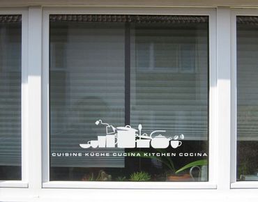 Window sticker - No.UL926 Kitchen Silhouette