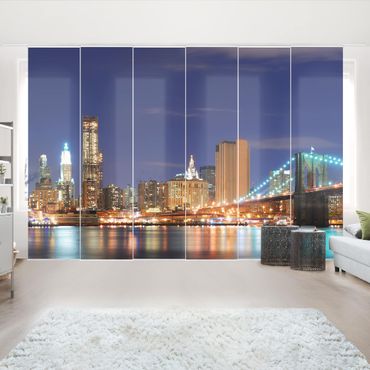 Sliding panel curtains set - Manhattan In New York City