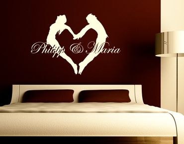Wall sticker quote - No.PP1 Customised text Human Heart