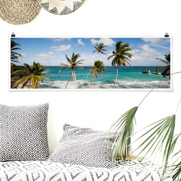 Panoramic poster beach - Beach Of Barbados