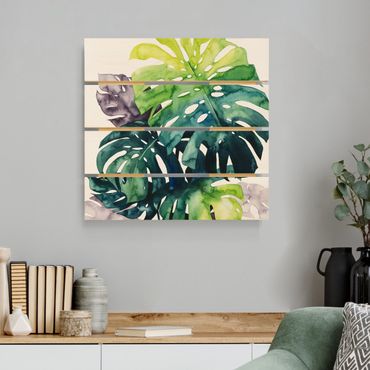 Print on wood - Exotic Foliage - Monstera