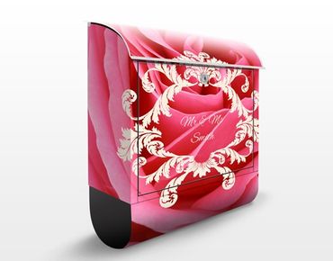 Letterbox customised - Lustful Pink Rose