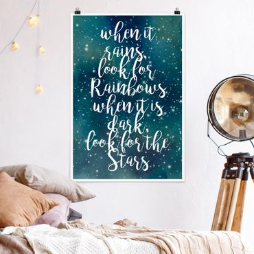 Poster quote - Starry Rainbow