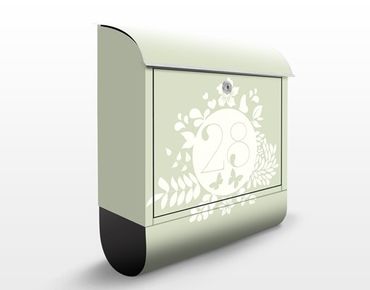 Letterbox customised - no.JS309 Customised text Floral Label 39x46x13cm