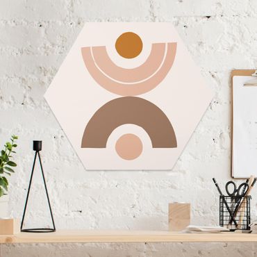 Forex hexagon - Line Art Pastel Abstract Shapes