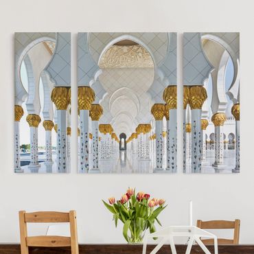 Print on canvas 3 parts - Mosque In Abu Dhabi