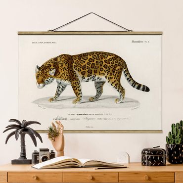 Fabric print with poster hangers - Vintage Board Jaguar