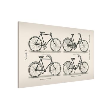 Magnetic memo board - Vintage Poster Bicycles