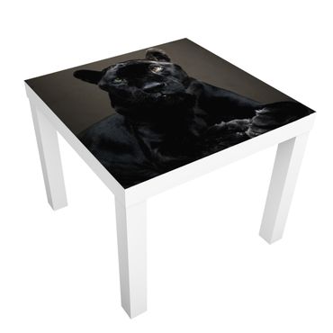 Adhesive film for furniture IKEA - Lack side table - Black Puma