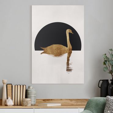 Print on canvas - Swan Gold