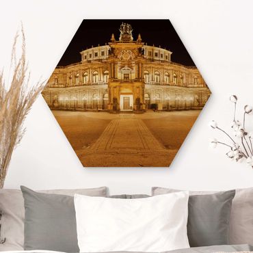 Wooden hexagon - Dresden Opera House