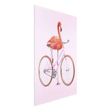 Print on forex - Flamingo With Bicycle
